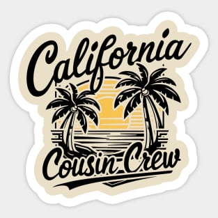 California - cousin crew vintage design Sticker